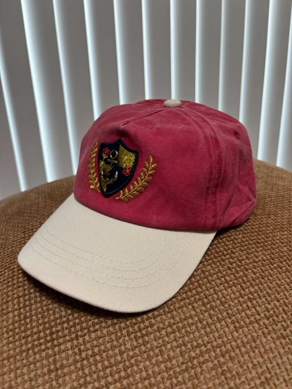 Free People Hat Washed Red Anchor Logo Y2K Womens Adjustable Vintage Style NWOT - Picture 3 of 10